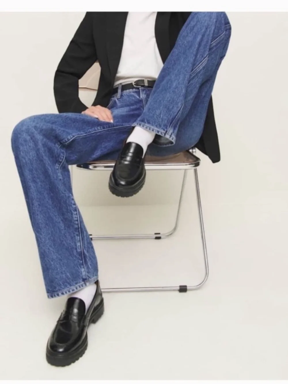 Reformation Agathea Loafer Black